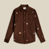 Lobo Embroidery Corduroy (Brown)