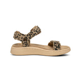 Line Suede Sandal (Leopard)
