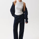 Beau Seamed Crescent Raw Jean (Nightfall)