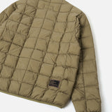 TAION x Universal Works Green Nylon Soft Shell Down Cardigan (Green)