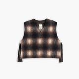 G.o.D. Vee Vest Felted Check (Sepia/Cream)