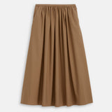 Charlie Skirt in Superfine Poplin (Field Khaki)