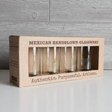 Handblown Mexican Highball Glasses (Clear)