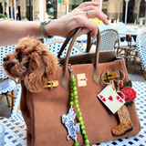 Hand-painted Rose Bag Charm + Keychain | Eco-Friendly : Red