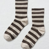 Wide Wally Socks (Wide Charcoal/Stripe)