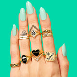 Apex Ring (White/18K Gold Plated Stainless Steel)