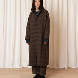 New Trench (Taupe Multi Color Plaid)