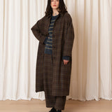 New Trench (Taupe Multi Color Plaid)