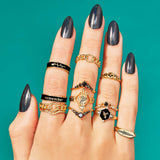 Opera Ring (Black/Stainless Steel)
