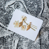 Vintage Gold Broken Heart Earrings