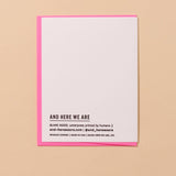 Thank Ye Kindly Letterpress Card