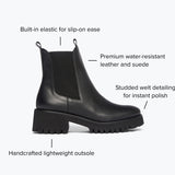 Brooke Rain Resistant Boot (Black Calf)