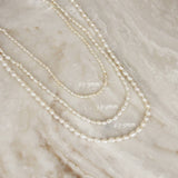 Natural Pearl Choker Necklace: Gold / 1.8mm-2mm Pearls