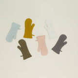 Simple Linen Oven Mitts (Blush)