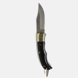 Ox-bone // Ox-horn Inlay Folding Knife (Black Ox-horn)
