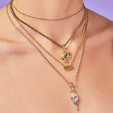 Axis Necklace (Black 14in / 18K Gold Plated Stainless Steel)
