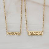 Mama Necklace - Mother's Day Gift: Gold / Mama (Script)