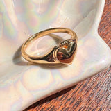 Heart Locket Ring (Gold / 7)