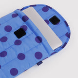 Puffy Laptop Sleeve 16" (Blue Polka Dot)