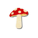 Hand-painted Mushroom Claw Hair Clip | Eco-Friendly: Red