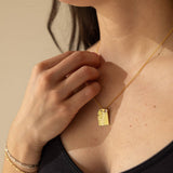 Prickly Pear Cactus Pendant Necklace in Gold: Gold Plated