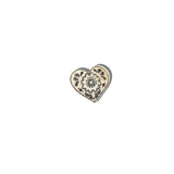 Mini Paisley Heart Claw Hair Clip (Black/White)