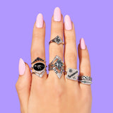 Opera Ring (Black/Stainless Steel)