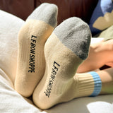 Color Block Girlfriend Socks (Yellow/Blue)