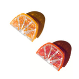 Hand-painted Citrus Slice Claw Hair Clip | Eco-Friendly: Orange
