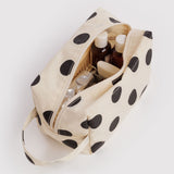 Dopp Kit (Cream and Black Polka Dot)