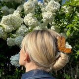 Hand-painted Western Cowboy Boot Claw Hair Clip (Brown)