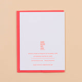Butter Together Love Letterpress Card - Foodie Valentine
