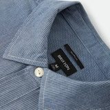 Trademark Shirt (Blue Chambray Micro Stripe)