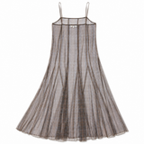 New Paneled Mesh Dress (Neutral Plaid)