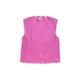 High Neck Pleated Tank (Pink)